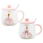 Rhinestone Girl Ceramic Cup 380ml 029