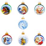 ASK Symbol of the Year Glass Christmas Ball with Pattern 6.5cm in Assortment