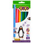 Карандаши цветные ZiBi Kids Line 12 цветов