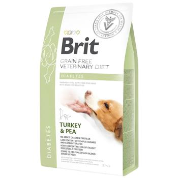 Корм сухой Brit Veterinary Diet Diabetes с индейкой и горохом для собак с сахарным диабетом 2кг - купить, цены на MasterZoo - фото 1