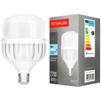 Лампочка Titanium LED E27 30W 6500K - купити, ціни на Auchan - фото 1