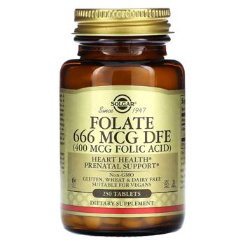 Solgar Folate 400mcg 250 tablets