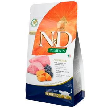 Корм сухой Farmina N&D Pumpkin с ягненком, тыквой и черникой для стерилизованных кошек 5кг - купить, цены на MasterZoo - фото 1
