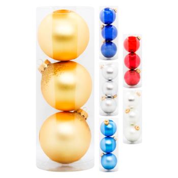 Glass Ball Decoration without Pattern 80mm 3pcs - buy, prices for - photo 1