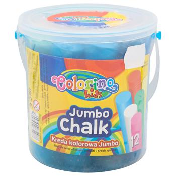 Colorino Jumbo Colored Chalk 12pcs - buy, prices for MegaMarket - photo 2