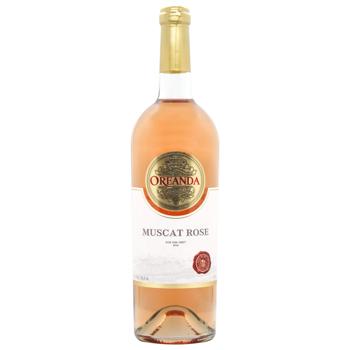 Oreanda Muscat Rose Semisweet Wine 9-13% 0.75l - buy, prices for NOVUS - photo 1