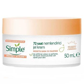 Крем зволожувальний Simple Protect n Glow Rest and Reset 72h Hydrating Gel 50 мл (8720181709760) - купить, цены на Auchan - фото 1