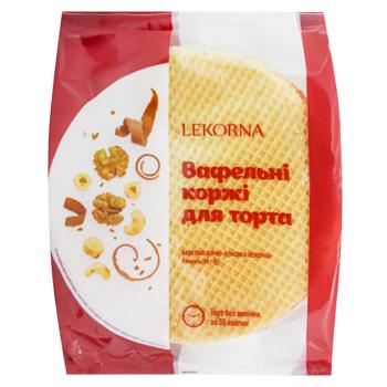 Коржи вафельные Lekorna Классика для торта 90г - купить, цены на Чудо Маркет - фото 1