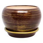 Ball Gloss Chocolate-gold Flowerpot 0.4l