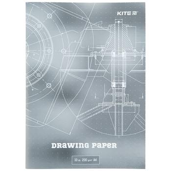 Папір для креслення Kite 200г/м2 А4 10 аркушів - купити, ціни на Auchan - фото 1