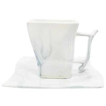 Square Cup with Saucer 13.5cm 400ml JS176