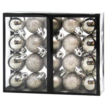 Silver Plastic Balls Set 20pcs*3cm