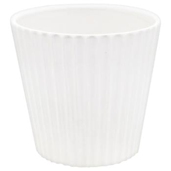 White Ceramic Flower Pot 13cm in assortment - buy, prices for METRO - photo 4