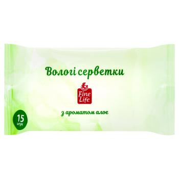 Fine Life Aloe Wet Wipes 15pcs