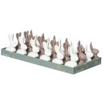 Decoris White/Brown Ceramic Figure Rabbit 12cm