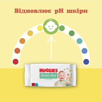 Серветки вологі Huggies All Over Clean дитячі 56шт - купити, ціни на - фото 3