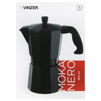 Кавоварка гейзерна Vinzer Moka Nero 9 чашок 360мл - купити, ціни на - фото 2