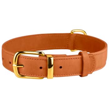 Barksi BronzeDog Crazy Тауні шкіряний нашийник для собак XXS - коричневий - купить, цены на MasterZoo - фото 1