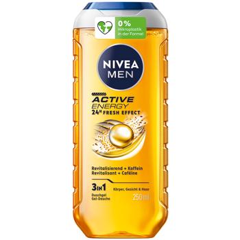 Гель для душа Nivea Men Активная Энергия для тела, лица и волос 3в1 250мл - купить, цены на МегаМаркет - фото 1
