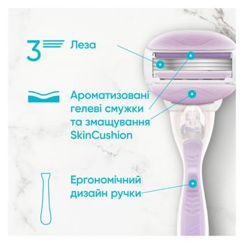 Бритва Venus Comfortglide Breeze с 4 сменными картриджами - купить, цены на Auchan - фото 3
