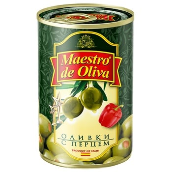 olive maestro de oliva pepper green canned 300g can