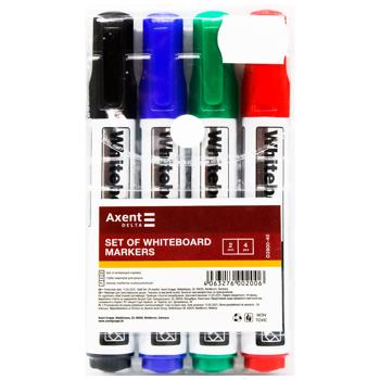 Набір маркерів Axent Whiteboard круглі 2мм 4шт - купити, ціни на ULTRAMARKET - фото 1