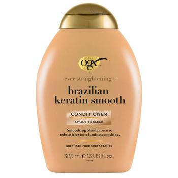 Кондиционер Ogx® Brazilian Keratin Smooth Pазглаживающий для укрепления волос  385мл - купить, цены на МегаМаркет - фото 1