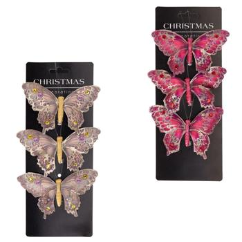 Koopman Set of Butterflies 12cm 3pcs in Assortment