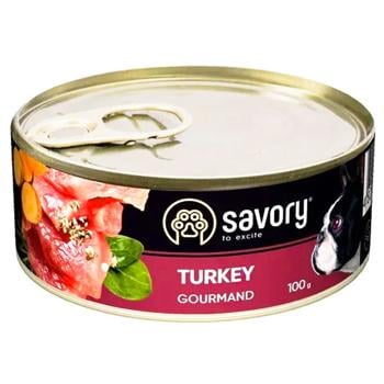 Savory Adult упаковка вологого корму для собак 100 г - індичка - купить, цены на MasterZoo - фото 2