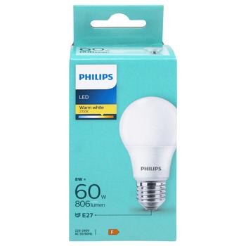 Лампа LED Philips 60W A60 E27 WW 230V FRND1PF/6DISC 2700К - купити, ціни на КОСМОС - фото 3