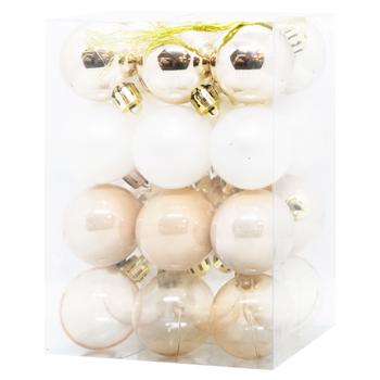 Champagne-Pearl New Year's Balls Set 24pcs*4cm - buy, prices for - photo 1