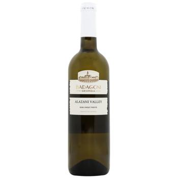 Badagoni Alazan Valley White Semisweet Wine 10% 0.75l - buy, prices for MegaMarket - photo 1