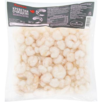 Креветки Auchan очищені варено-морожені 350г - купити, ціни на Auchan - фото 1