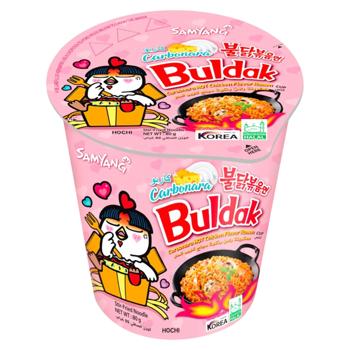 Buldak Рамен Гострий курячий карбонара в стакані 80г - купити, ціни на Grono - фото 1