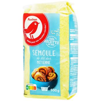 Манка Auchan середнє зерно 500г - купити, ціни на КОСМОС - фото 1