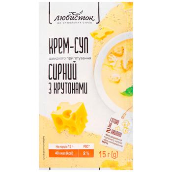 Крем-суп Любисток сирний з крутонами 15г - купити, ціни на Auchan - фото 1