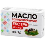 Масло Эко Маркет Экстра сладкосливочное 83% 180г