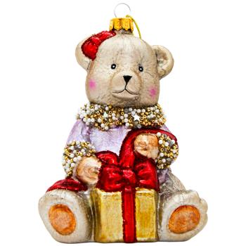 Прикраса ялинкова Bona Di Ведмедик з подарунками 13см - купити, ціни на WINETIME - фото 1