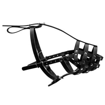 Collar Hard Leather Muzzle 32cm/11cm Black - buy, prices for MasterZoo - photo 2