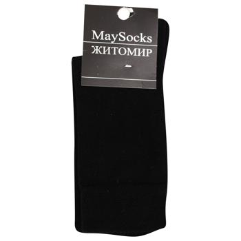 Шкарпетки MaySocks Cotton чоловічі стрейч чорні р.25-27 - купити, ціни на ЕКО Маркет - фото 1