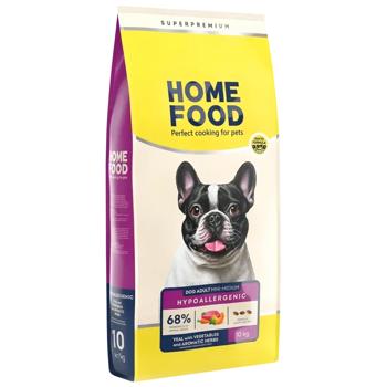 Корм сухой Home Food Гипоаллергенный с телятиной, овощами и душистыми травами для собак малых и средних пород 10кг - купить, цены на MasterZoo - фото 1