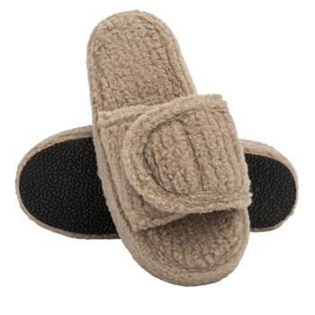 Twins HS Women's Fleece/Velcro Platform Slippers s.36-37 Beige