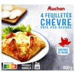 Изделие из слоеного теста Auchan с козьим сыром замороженное 400г