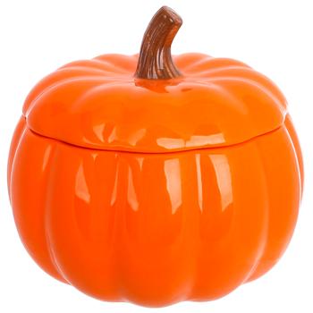Bona Di Ceramic Pumpkin Shaped Jar 1l Orange - buy, prices for WINETIME - photo 1