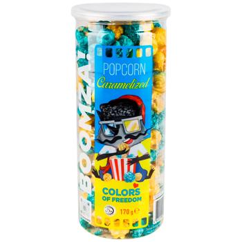 Boomza! Colors of Freedom Cherry and Caramel Caramelized Popcorn 170g - buy, prices for Epicentr FOOD - photo 1