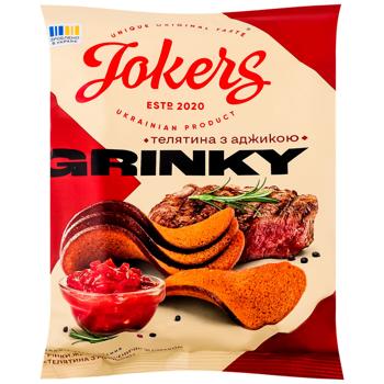 Гренки Jokers со вкусом телятина с аджикой 80г - купить, цены на Чудо Маркет - фото 1