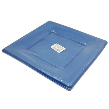 Blue Plastic Square Plates 23cm 10pcs - buy, prices for COSMOS - photo 2