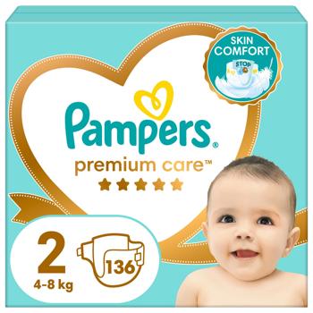 Подгузники Pampers Premium Care размер 2 4-8кг 136шт - купить, цены на METRO - фото 2