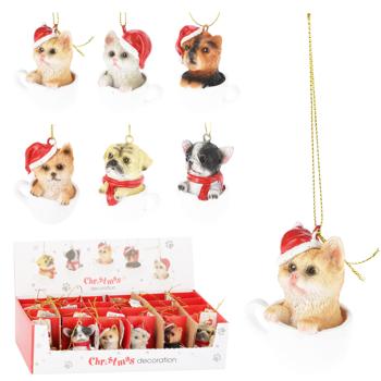 Прикраса ялинкова Koopman 50х37х63мм в асортименті - купити, ціни на Таврія В - фото 1