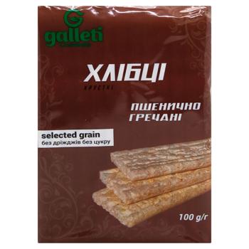 Хлебцы хрустящие Galleti пшенично-гречневые 100г - купить, цены на - фото 2